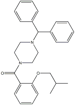 (4-benzhydryl-1-piperazinyl)(2-isobutoxyphenyl)methanone Struktur