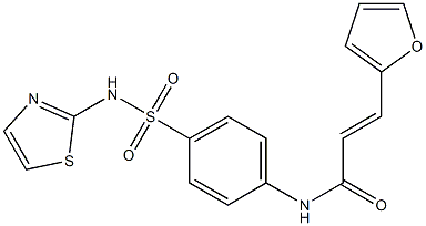 (E)-3-(2-furyl)-N-{4-[(1,3-thiazol-2-ylamino)sulfonyl]phenyl}-2-propenamide Struktur