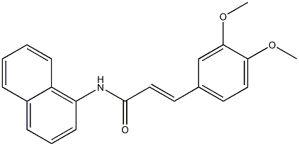 (E)-3-(3,4-dimethoxyphenyl)-N-(1-naphthyl)-2-propenamide Struktur