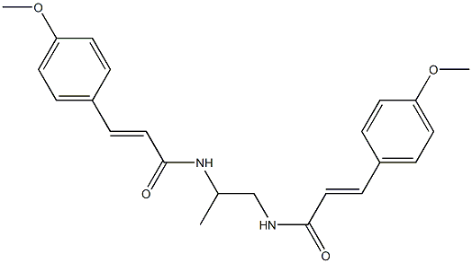 (E)-3-(4-methoxyphenyl)-N-(2-{[(E)-3-(4-methoxyphenyl)-2-propenoyl]amino}-1-methylethyl)-2-propenamide Struktur