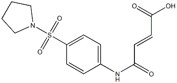 (E)-4-oxo-4-[4-(1-pyrrolidinylsulfonyl)anilino]-2-butenoic acid Struktur