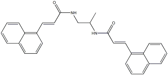 (E)-N-(1-methyl-2-{[(E)-3-(1-naphthyl)-2-propenoyl]amino}ethyl)-3-(1-naphthyl)-2-propenamide Struktur