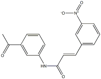 (E)-N-(3-acetylphenyl)-3-(3-nitrophenyl)-2-propenamide Struktur