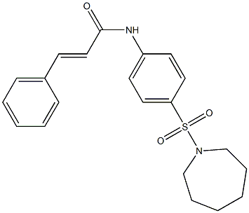 (E)-N-[4-(1-azepanylsulfonyl)phenyl]-3-phenyl-2-propenamide Struktur