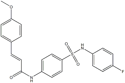 (E)-N-{4-[(4-fluoroanilino)sulfonyl]phenyl}-3-(4-methoxyphenyl)-2-propenamide Struktur