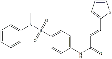 (E)-N-{4-[(methylanilino)sulfonyl]phenyl}-3-(2-thienyl)-2-propenamide Struktur