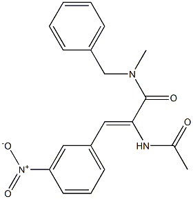 (Z)-2-(acetylamino)-N-benzyl-N-methyl-3-(3-nitrophenyl)-2-propenamide Struktur