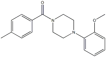 [4-(2-methoxyphenyl)-1-piperazinyl](4-methylphenyl)methanone Struktur