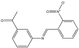 1-(3-{[(E)-(2-nitrophenyl)methylidene]amino}phenyl)-1-ethanone Struktur