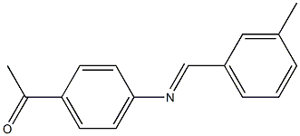 1-(4-{[(E)-(3-methylphenyl)methylidene]amino}phenyl)-1-ethanone Struktur