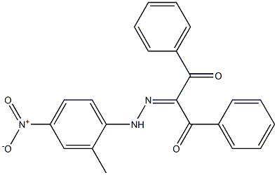 1,3-diphenyl-1,2,3-propanetrione 2-[N-(2-methyl-4-nitrophenyl)hydrazone] Struktur