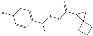 N-[(E)-1-(4-bromophenyl)ethylidene]-N-[(spiro[2.3]hex-1-ylcarbonyl)oxy]amine Struktur