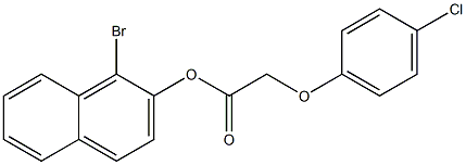 1-bromo-2-naphthyl 2-(4-chlorophenoxy)acetate Struktur