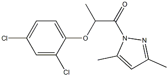 2-(2,4-dichlorophenoxy)-1-(3,5-dimethyl-1H-pyrazol-1-yl)-1-propanone Struktur