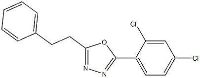 2-(2,4-dichlorophenyl)-5-phenethyl-1,3,4-oxadiazole Struktur