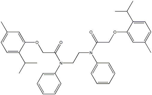 2-(2-isopropyl-5-methylphenoxy)-N-(2-{[2-(2-isopropyl-5-methylphenoxy)acetyl]anilino}ethyl)-N-phenylacetamide Struktur