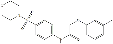 2-(3-methylphenoxy)-N-[4-(4-morpholinylsulfonyl)phenyl]acetamide Struktur