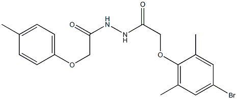 2-(4-bromo-2,6-dimethylphenoxy)-N'-[2-(4-methylphenoxy)acetyl]acetohydrazide Struktur