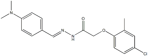 2-(4-chloro-2-methylphenoxy)-N'-{(E)-[4-(dimethylamino)phenyl]methylidene}acetohydrazide Struktur