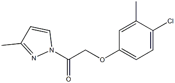 2-(4-chloro-3-methylphenoxy)-1-(3-methyl-1H-pyrazol-1-yl)-1-ethanone Struktur