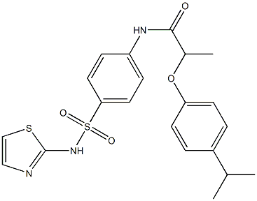 2-(4-isopropylphenoxy)-N-{4-[(1,3-thiazol-2-ylamino)sulfonyl]phenyl}propanamide Struktur