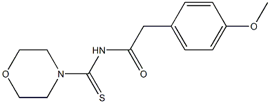 2-(4-methoxyphenyl)-N-(4-morpholinylcarbothioyl)acetamide Struktur