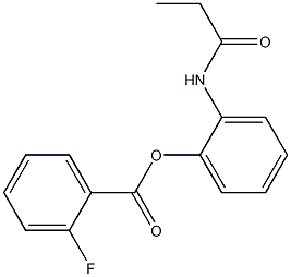 2-(propionylamino)phenyl 2-fluorobenzoate Struktur