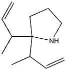 2,2-bis(1-methyl-2-propenyl)pyrrolidine Struktur