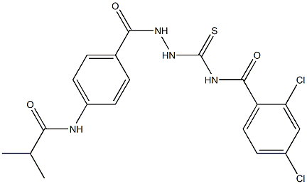 2,4-dichloro-N-({2-[4-(isobutyrylamino)benzoyl]hydrazino}carbothioyl)benzamide Struktur