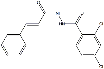 2,4-dichloro-N'-[(E)-3-phenyl-2-propenoyl]benzohydrazide Struktur