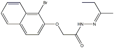 2-[(1-bromo-2-naphthyl)oxy]-N'-[(Z)-1-methylpropylidene]acetohydrazide Struktur