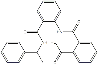 2-[(2-{[(1-phenylethyl)amino]carbonyl}anilino)carbonyl]benzoic acid Struktur