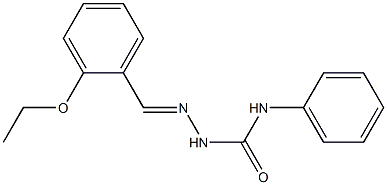 2-[(E)-(2-ethoxyphenyl)methylidene]-N-phenyl-1-hydrazinecarboxamide Struktur