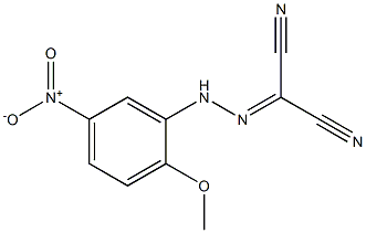 2-[2-(2-methoxy-5-nitrophenyl)hydrazono]malononitrile Struktur