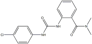 2-{[(4-chloroanilino)carbonyl]amino}-N,N-dimethylbenzamide Struktur