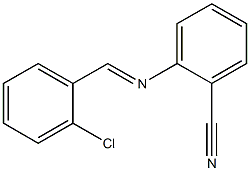 2-{[(E)-(2-chlorophenyl)methylidene]amino}benzonitrile Struktur