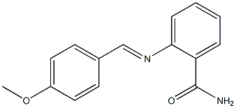 2-{[(E)-(4-methoxyphenyl)methylidene]amino}benzamide Struktur