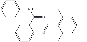 2-{[(E)-mesitylmethylidene]amino}-N-phenylbenzamide Struktur