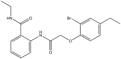 2-{[2-(2-bromo-4-ethylphenoxy)acetyl]amino}-N-ethylbenzamide Struktur