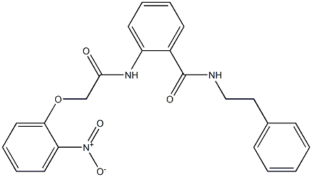 2-{[2-(2-nitrophenoxy)acetyl]amino}-N-phenethylbenzamide Struktur