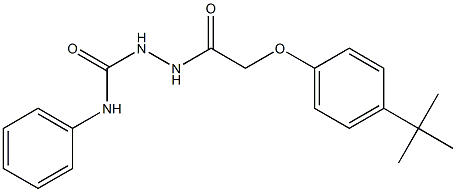 2-{2-[4-(tert-butyl)phenoxy]acetyl}-N-phenyl-1-hydrazinecarboxamide Struktur