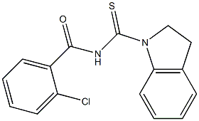 2-chloro-N-(2,3-dihydro-1H-indol-1-ylcarbothioyl)benzamide Struktur