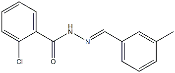 2-chloro-N'-[(E)-(3-methylphenyl)methylidene]benzohydrazide Struktur