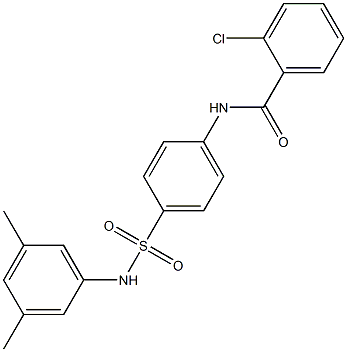 2-chloro-N-{4-[(3,5-dimethylanilino)sulfonyl]phenyl}benzamide Struktur