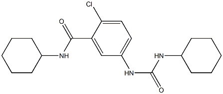 2-chloro-N-cyclohexyl-5-{[(cyclohexylamino)carbonyl]amino}benzamide Struktur