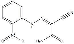 2-cyano-2-[(Z)-2-(2-nitrophenyl)hydrazono]acetamide Struktur