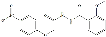 2-methoxy-N'-[2-(4-nitrophenoxy)acetyl]benzohydrazide Struktur