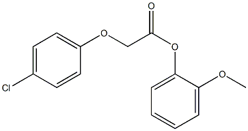 2-methoxyphenyl 2-(4-chlorophenoxy)acetate Struktur