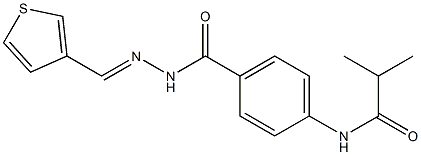 2-methyl-N-[4-({2-[(E)-3-thienylmethylidene]hydrazino}carbonyl)phenyl]propanamide Struktur