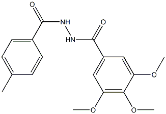 3,4,5-trimethoxy-N'-(4-methylbenzoyl)benzohydrazide Struktur